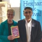 Author Vaseem Khan at the Hexham Book Festival